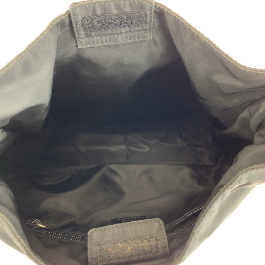 PRADA Shoulder Bag Nylon, Plastic Black SilverMetal Test Triangle With logo Women Used Authentic