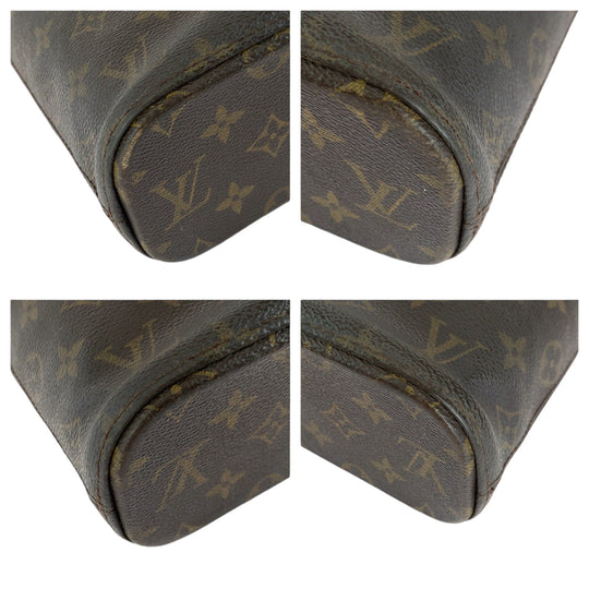 LOUIS VUITTON Tote Bag M51172 PVC Brown Gold Metal Tote Bag handbag Monogram Vavan PM Women Used Authentic