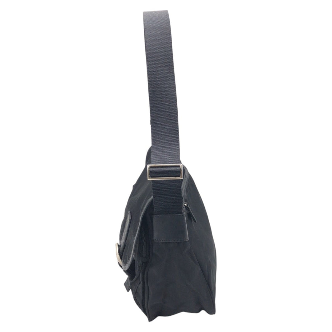 PRADA Shoulder Bag Nylon black Shoulder Bag Messenger Bag Unisex Test Triangular logo mens Used Authentic
