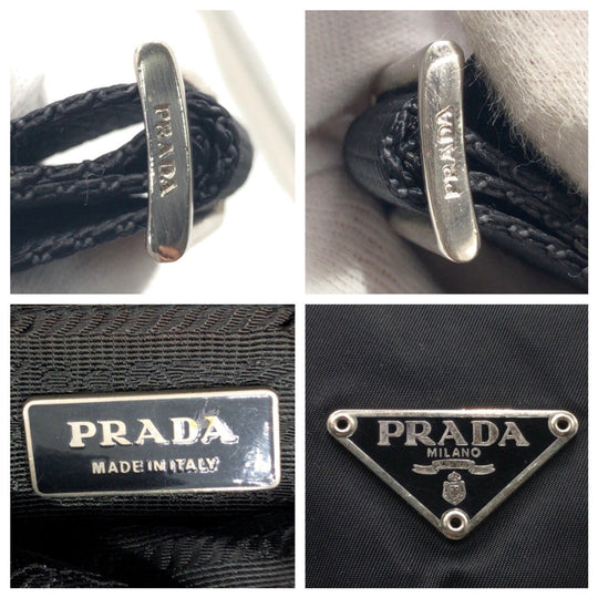 PRADA Shoulder Bag Nylon black Shoulder Bag Messenger Bag Unisex Test Triangular logo mens Used Authentic