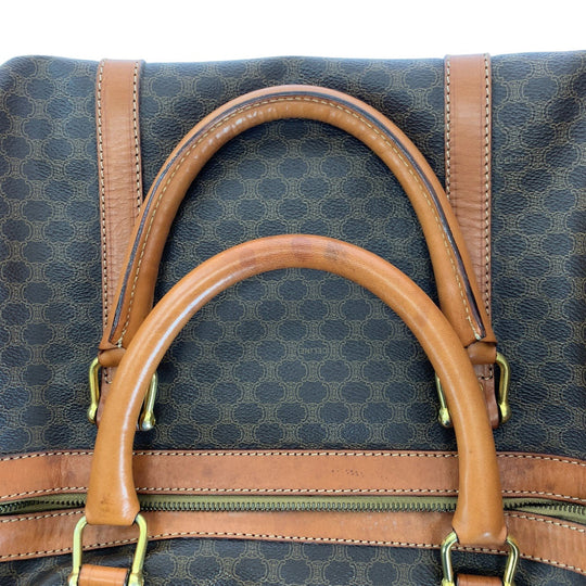 CELINE Boston Duffel bag PVC, Leather Brown Gold Metal Boston Duffel bag unisex Macadam Women Used Authentic