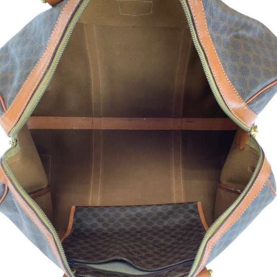 CELINE Boston Duffel bag PVC, Leather Brown Gold Metal Boston Duffel bag unisex Macadam Women Used Authentic