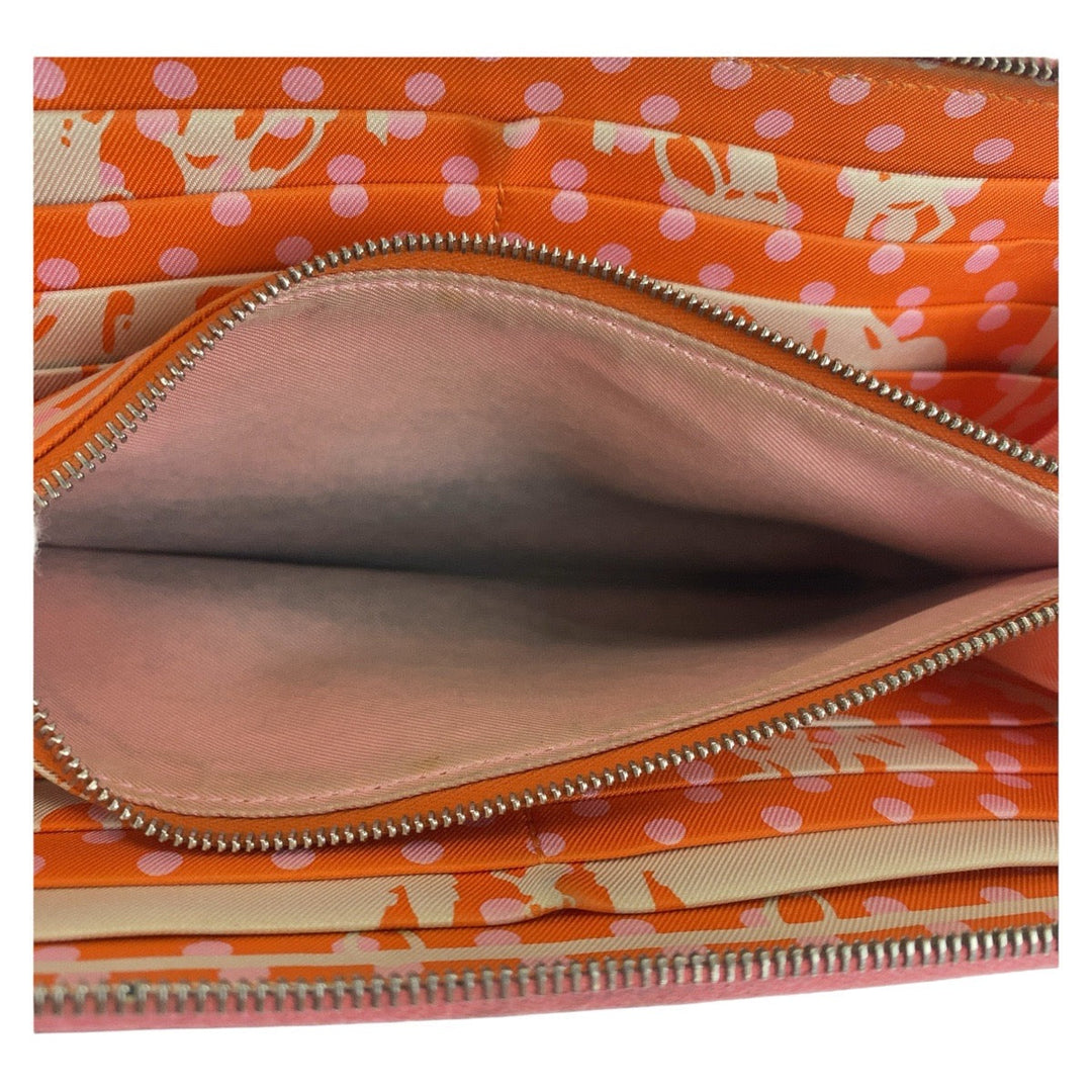 HERMES Long Wallet Purse Epsom rose azale pink Long Wallet Purse Azap long silk in Women Used Authentic