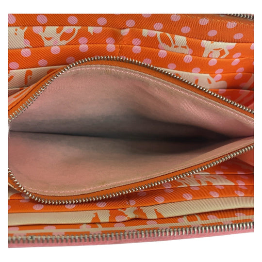 HERMES Long Wallet Purse Epsom rose azale pink Long Wallet Purse Azap long silk in Women Used Authentic