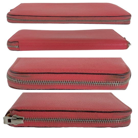 HERMES Long Wallet Purse Epsom rose azale pink Long Wallet Purse Azap long silk in Women Used Authentic