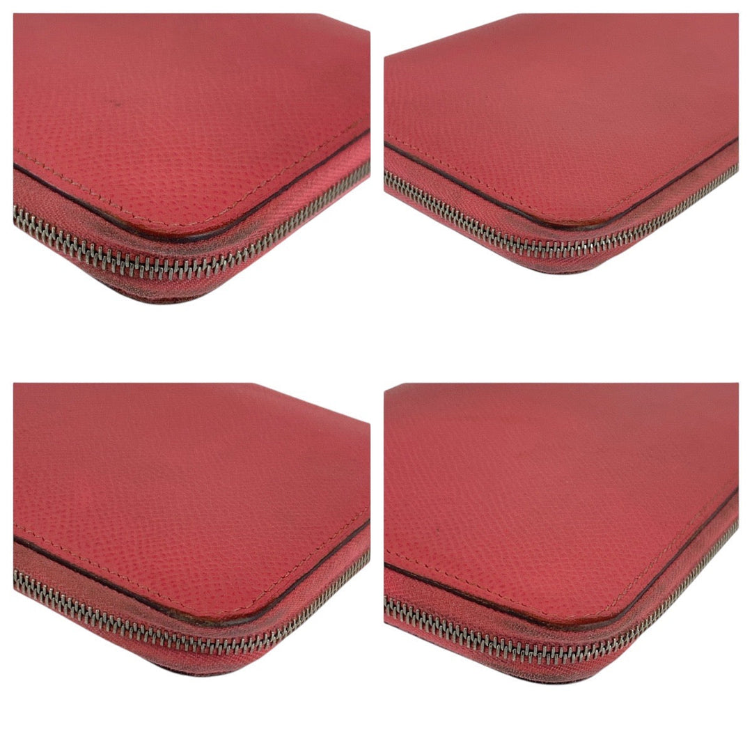 HERMES Long Wallet Purse Epsom rose azale pink Long Wallet Purse Azap long silk in Women Used Authentic