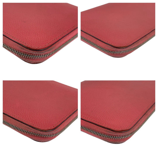 HERMES Long Wallet Purse Epsom rose azale pink Long Wallet Purse Azap long silk in Women Used Authentic