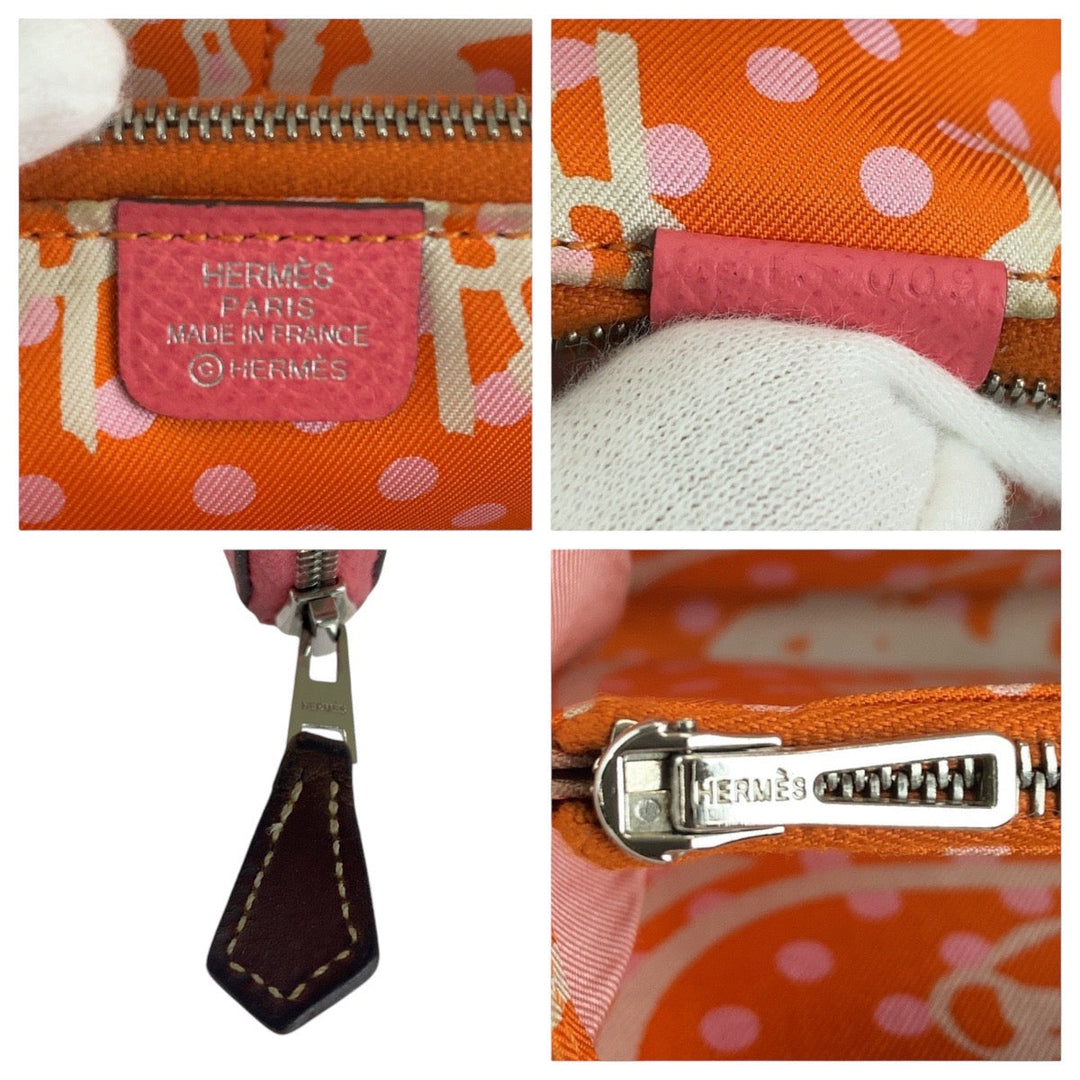HERMES Long Wallet Purse Epsom rose azale pink Long Wallet Purse Azap long silk in Women Used Authentic