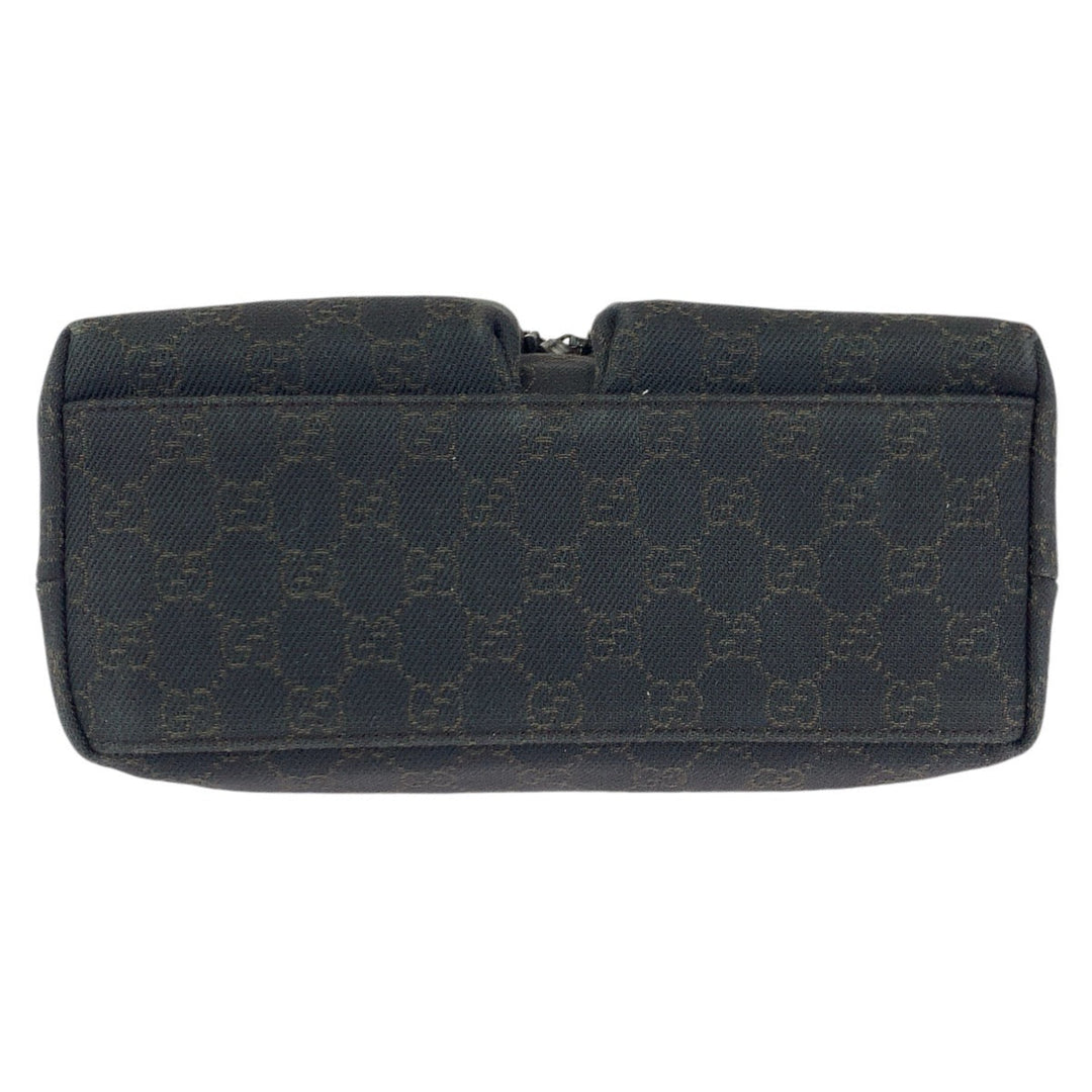 GUCCI Tote Bag 105650 GG canvas, leather Brown Gold Metal Tote Bag handbag Women Used Authentic