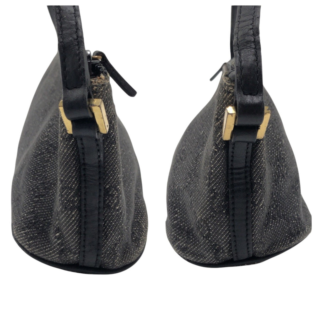 GUCCI Handbag 07199 2133 GG canvas gray Handbag accessory pouch GG pattern Women Used Authentic