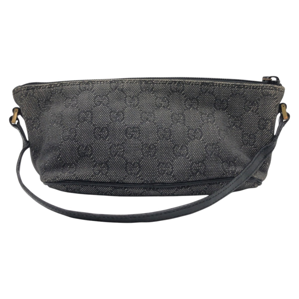 GUCCI Handbag 07199 2133 GG canvas gray Handbag accessory pouch GG pattern Women Used Authentic