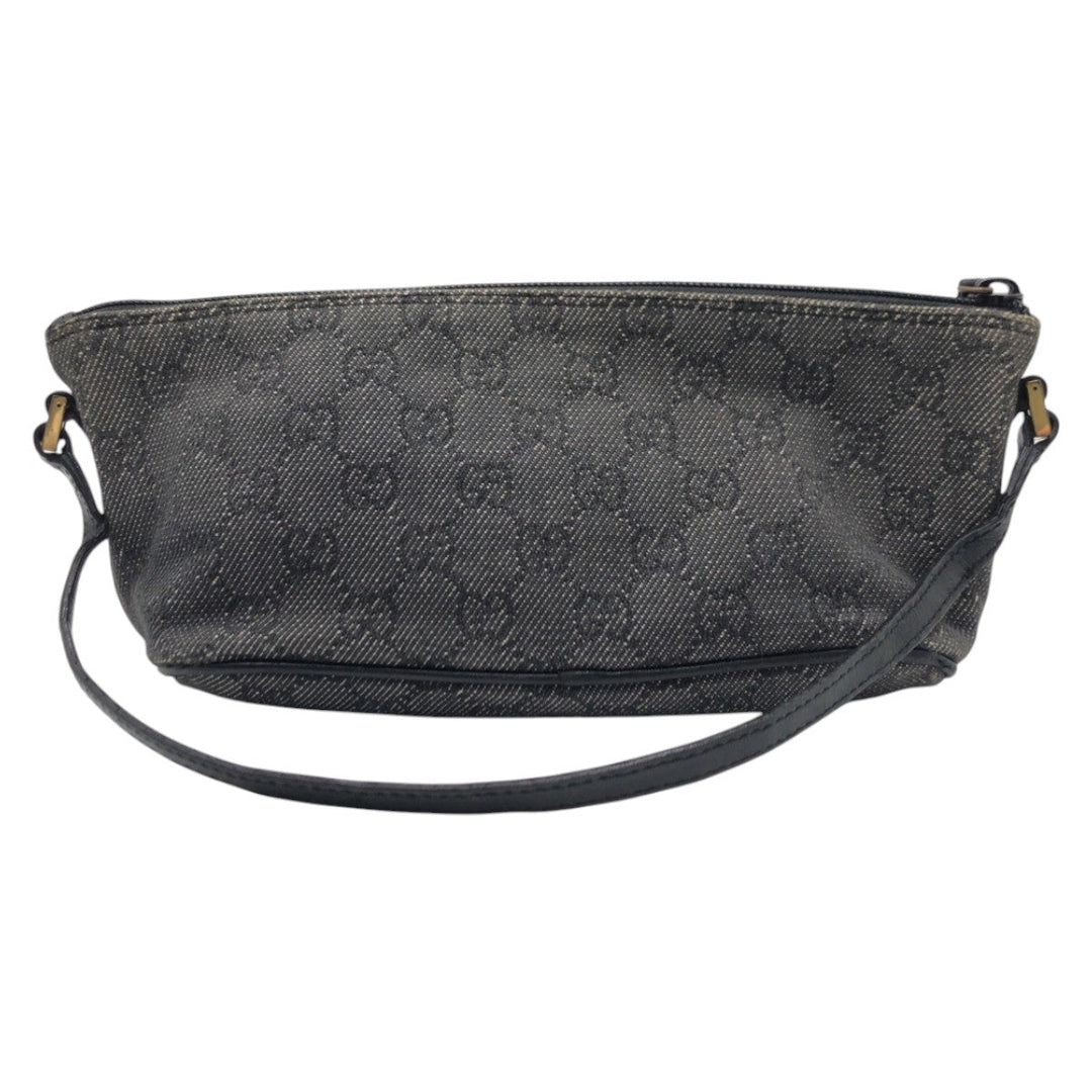 GUCCI Handbag 07199 2133 GG canvas gray Handbag accessory pouch GG pattern Women Used Authentic