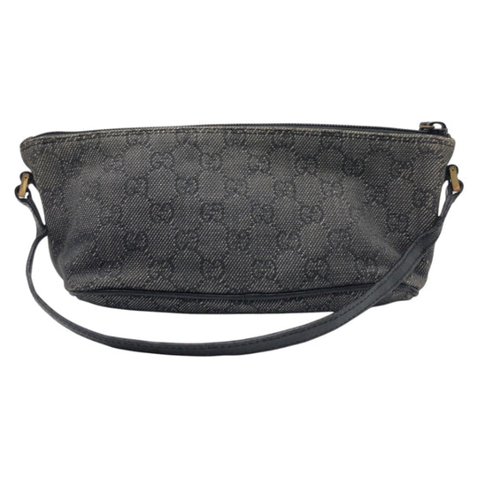 GUCCI Handbag 07199 2133 GG canvas gray Handbag accessory pouch GG pattern Women Used Authentic