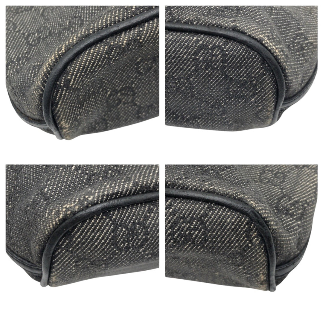 GUCCI Handbag 07199 2133 GG canvas gray Handbag accessory pouch GG pattern Women Used Authentic