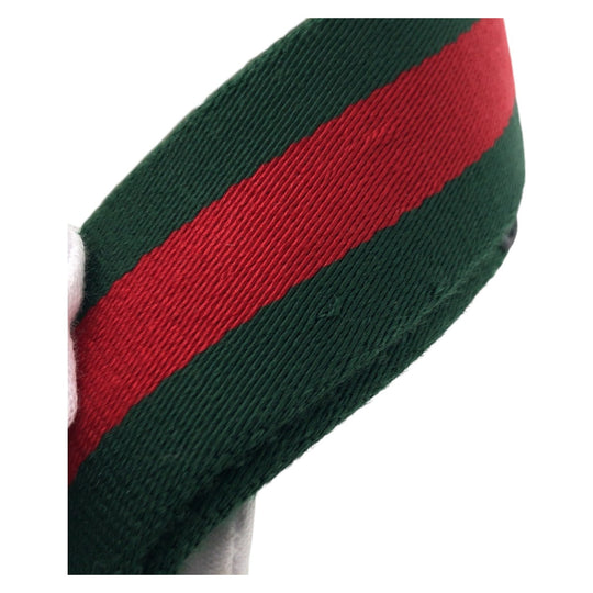 GUCCI belt cotton Green Red Silver Sherry line Interlocking G
