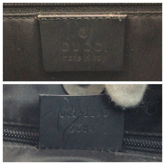 GUCCI Shoulder Bag 001 3297 leather Black Silver Metal One Shoulder Bag Hobo Women Used Authentic