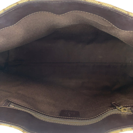 GUCCI Tote Bag 106251 GG canvas, leather Brown Gold Metal Tote Bag Shoulder Bag Women Used Authentic