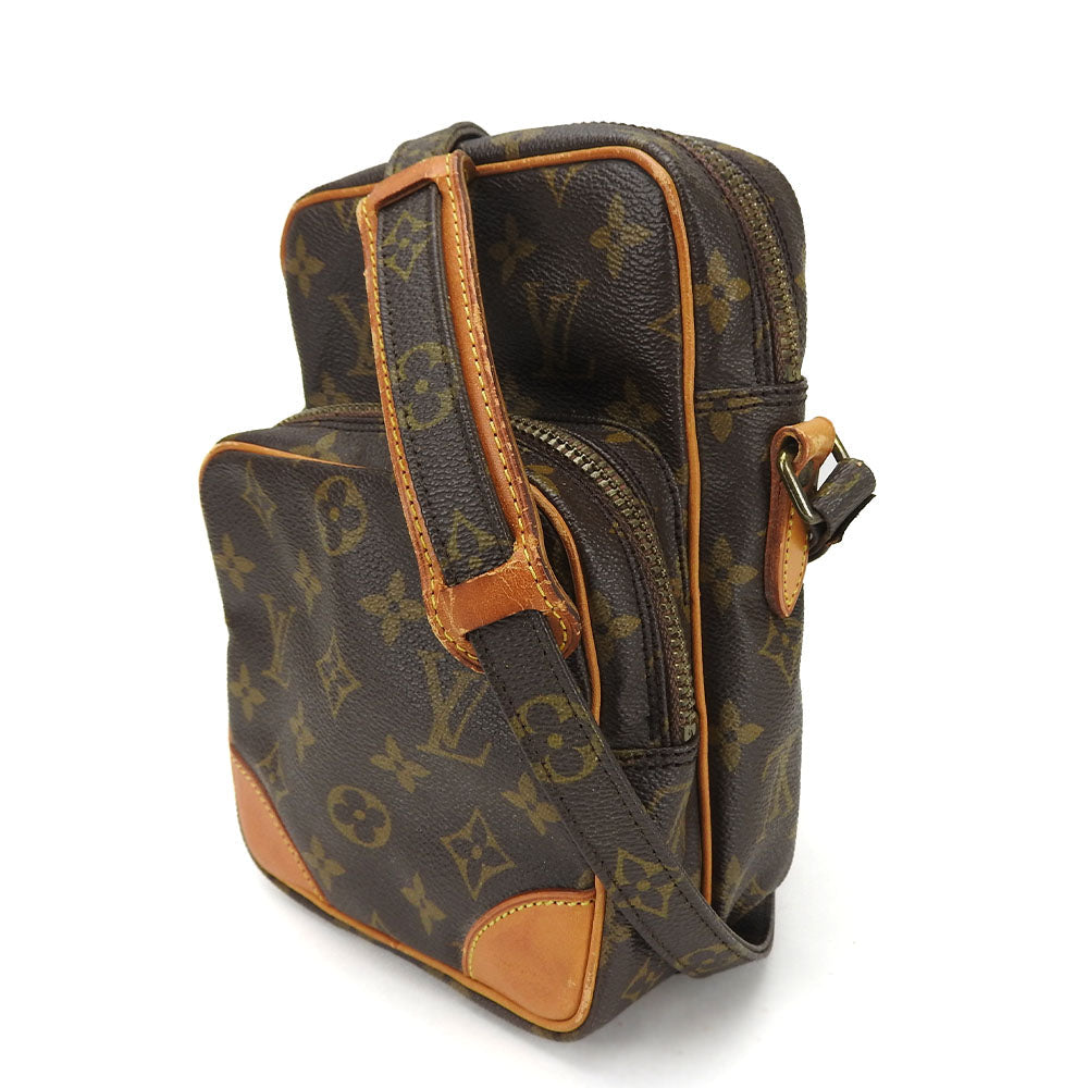 LOUIS VUITTON Shoulder Bag M45236 Monogram, Tanned Leather Brown Amazone Women Used Authentic