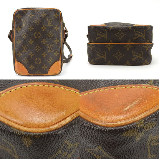 LOUIS VUITTON Shoulder Bag M45236 Monogram, Tanned Leather Brown Amazone Women Used Authentic
