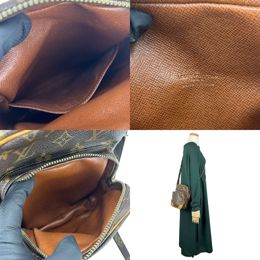 LOUIS VUITTON Shoulder Bag M45236 Monogram, Tanned Leather Brown Amazone Women Used Authentic
