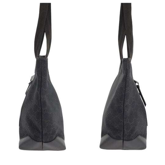 GUCCI Tote Bag 34339 GG canvas, leather Brown Silver Metal Tote Bag Shoulder Bag Women Used Authentic