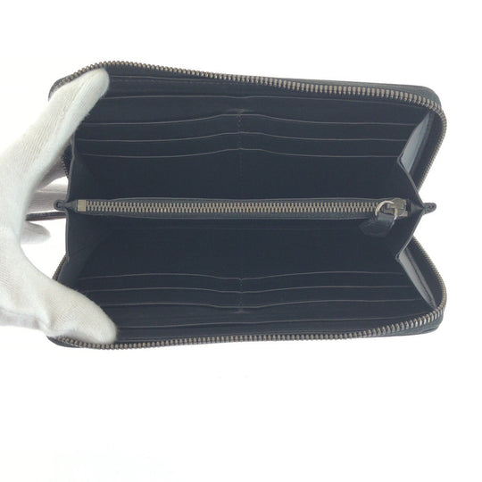 Berluti Long Wallet Purse leather Brown Long Wallet Purse Zip Around Calligraphy script Itauba Neo mens Used Authentic