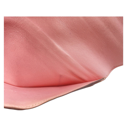 HERMES Long Wallet Purse Vaux Swift Pink Rose Sakura Long Wallet Purse Dogon Long Women Used Authentic