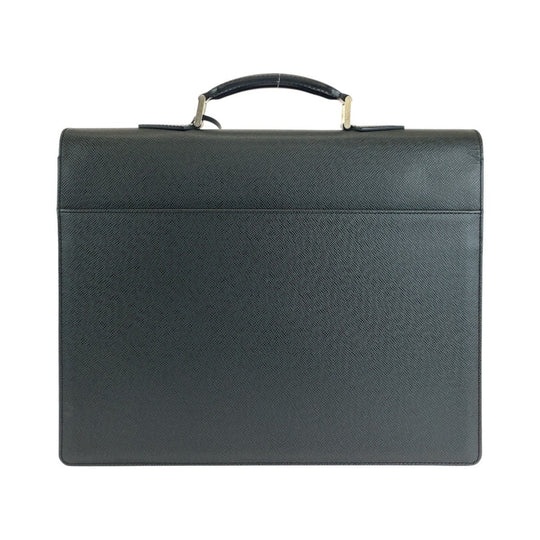 LOUIS VUITTON Business bag M30032 leather Ardoise Black SilverMetal Business bag briefcase Taiga Moscova mens Used Authentic