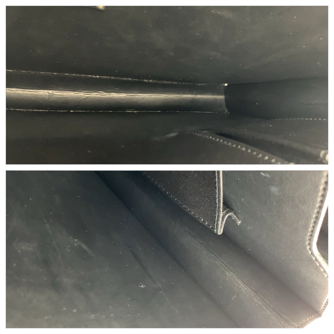 LOUIS VUITTON Business bag M30032 leather Ardoise Black SilverMetal Business bag briefcase Taiga Moscova mens Used Authentic
