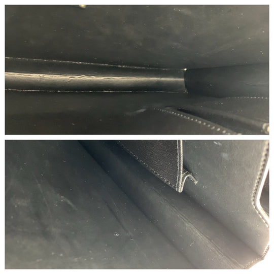 LOUIS VUITTON Business bag M30032 leather Ardoise Black SilverMetal Business bag briefcase Taiga Moscova mens Used Authentic