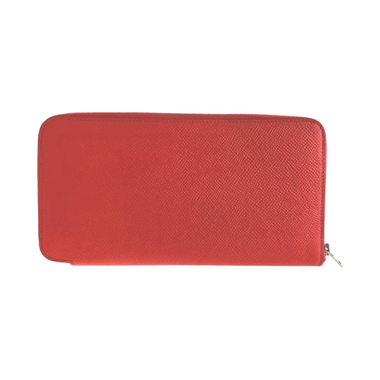 HERMES Long Wallet Purse Epsom Rose Jaipur Pink SilverMetal Long Wallet Purse Azap long silk in Women Used Authentic