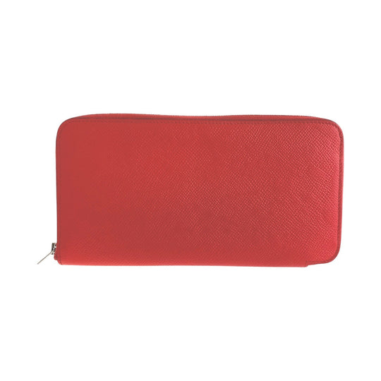 HERMES Long Wallet Purse Epsom Rose Jaipur Pink SilverMetal Long Wallet Purse Azap long silk in Women Used Authentic