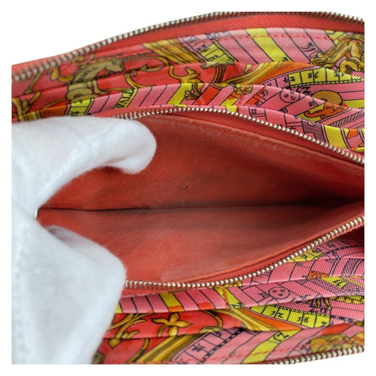HERMES Long Wallet Purse Epsom Rose Jaipur Pink SilverMetal Long Wallet Purse Azap long silk in Women Used Authentic