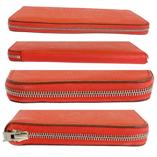 HERMES Long Wallet Purse Epsom Rose Jaipur Pink SilverMetal Long Wallet Purse Azap long silk in Women Used Authentic
