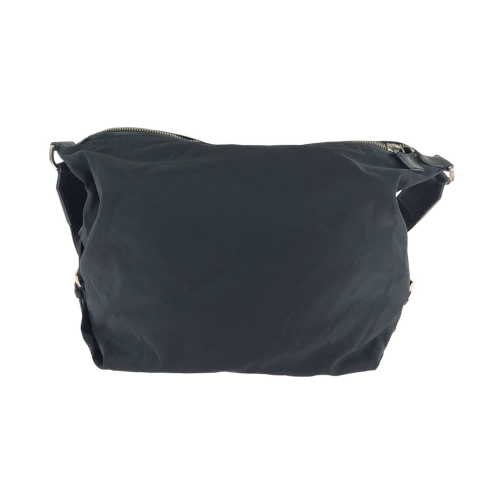 PRADA Shoulder Bag Nylon Black SilverMetal Shoulder Bag Messenger bag Test Triangle With logo mens Used Authentic
