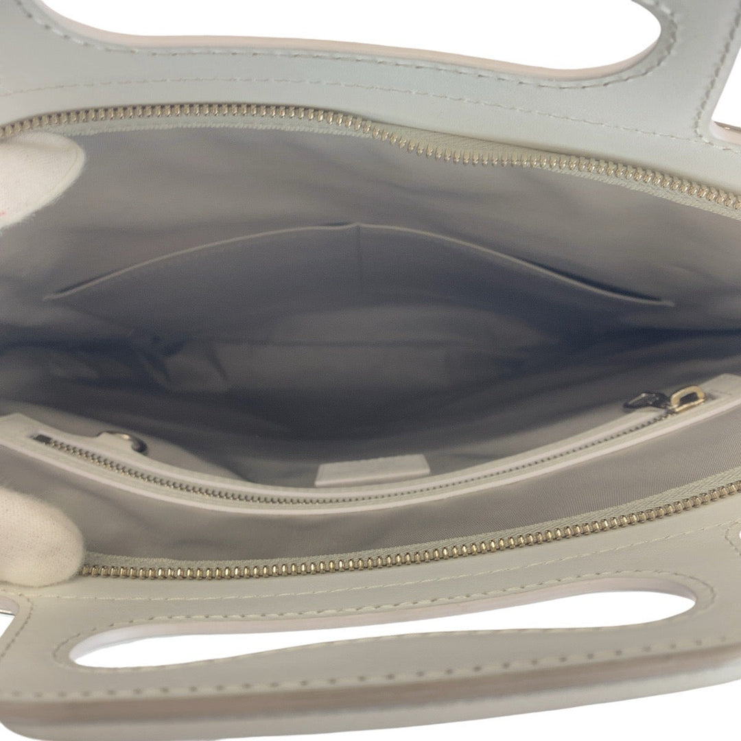 LOUIS VUITTON Tote Bag M23151 PVC, enamel, leather Brown Silver White Tote Bag Shoulder Bag 2way Unisex A4 Storage Monogram Freezer Sac Plat Women Used Authentic