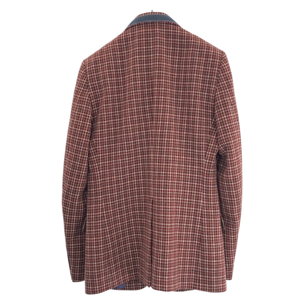 GUCCI tailored jacket 484575 Z403G Wool, Rayon, Silk Red Staggered pattern Bead embroidery stag beetle mens No Size (See Description) Used Authentic