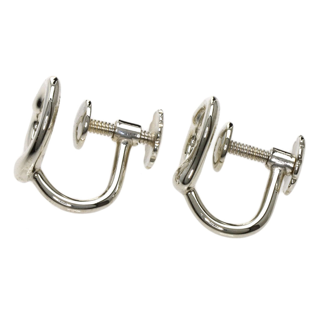 TIFFANY&Co. Earring SV Silver Open heart Women Used Authentic