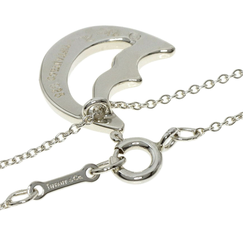 TIFFANY&Co. Necklace SV Silver Crescent moon Women Used Authentic