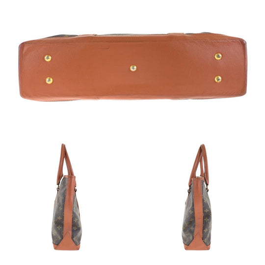 LOUIS VUITTON Tote Bag M42425 PVC, Leather Brown Tote Bag Shoulder Bag Monogram Weekend PM Women Used Authentic