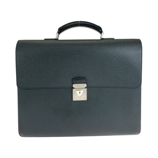 LOUIS VUITTON Business bag M31042 leather Black Ardoise SilverMetal Business bag briefcase Taiga Robusto 2 mens Used Authentic