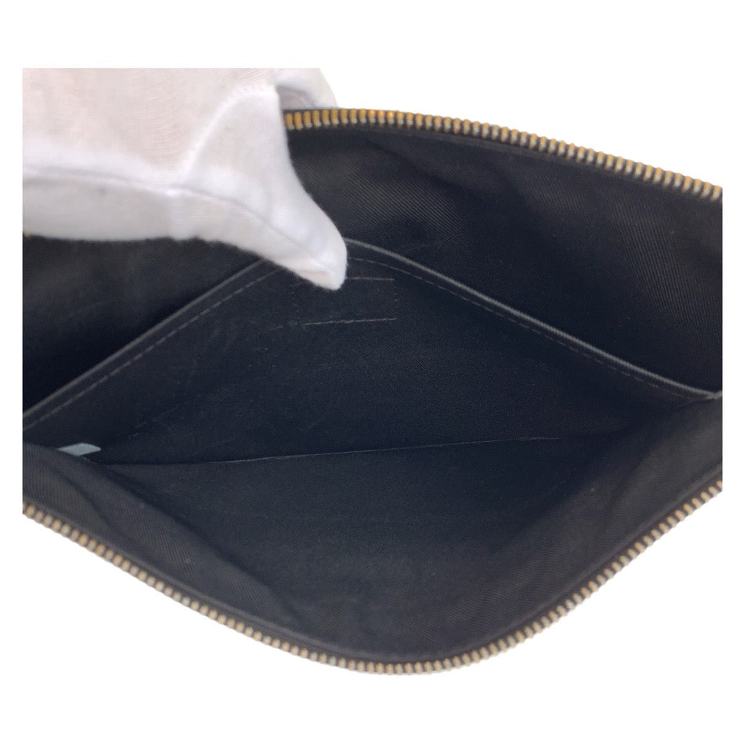 LOUIS VUITTON Clutch bag M62291 PVC Black SilverMetal Clutch bag business bag Monogram Eclipse Pochette Discovery mens Used Authentic