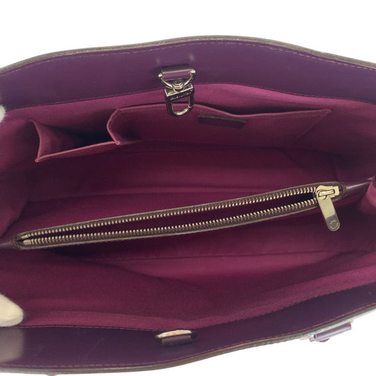 LOUIS VUITTON Tote Bag M5926K leather Purple SilverMetal Tote Bag Shoulder Bag Epi Passy PM Women Used Authentic