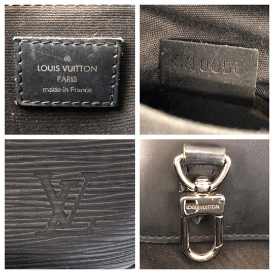LOUIS VUITTON Shoulder Bag M59252 leather black Epi Passy GM Women Used Authentic