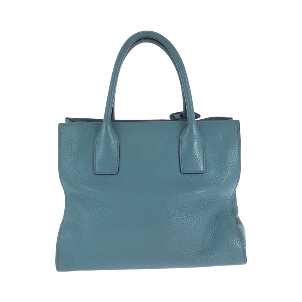 PRADA Shoulder Bag BN2693 leather Blue GoldMetal Shoulder Bag Handbag 2way Vitterodino Women Used Authentic