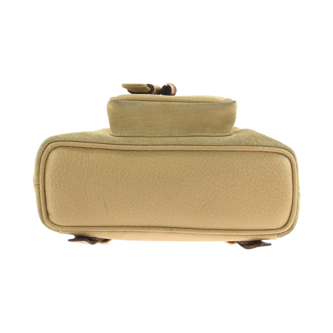 GUCCI Backpack 003 8030 Suede Beige brown Backpack Backpack Bamboo Old Gucci Women Used Authentic