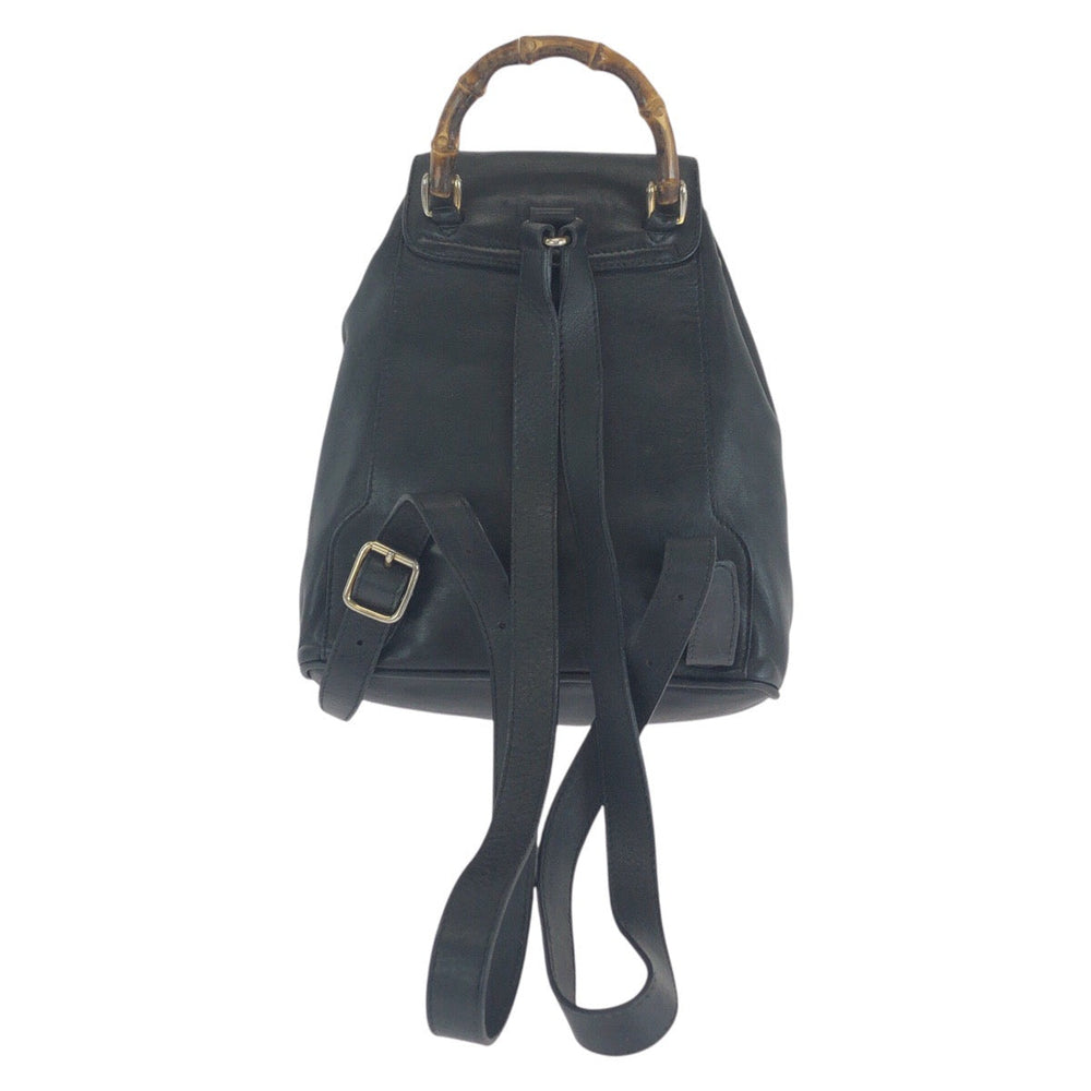 GUCCI Backpack 003 2058 0030 leather black Backpacks & Daypacks Backpacks Bamboo Women Used Authentic