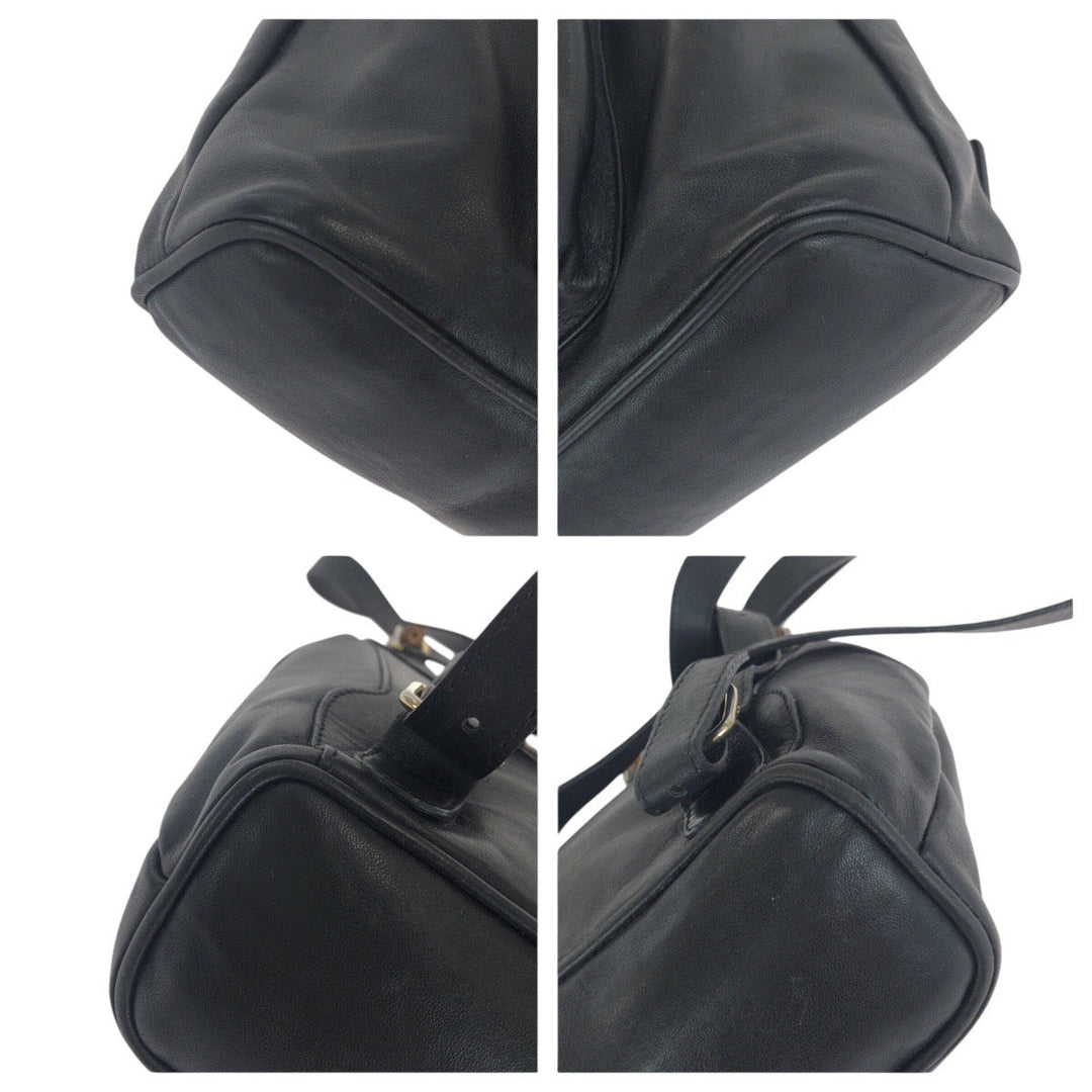 GUCCI Backpack 003 2058 0030 leather black Backpacks & Daypacks Backpacks Bamboo Women Used Authentic
