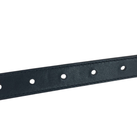 GUCCI belt 409417 leather black Belt buckle GG Marmont Women 26 Used Authentic