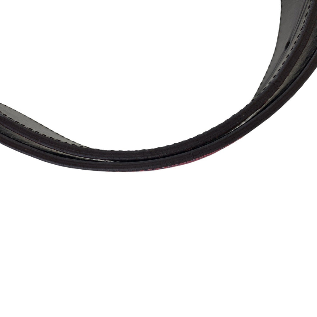 GUCCI belt 114876 Canvas, Leather Red navy Belts Unisex Sherry line Interlocking mens 30 Used Authentic